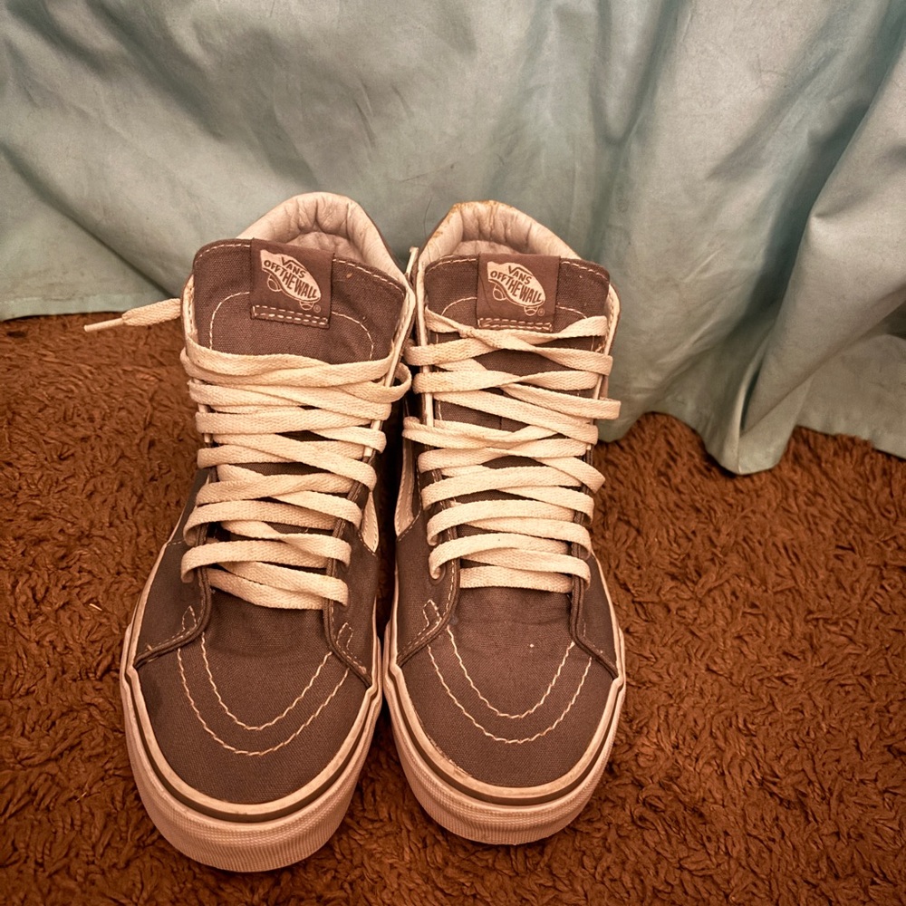 Vans Gray Athletic Shoes High-Top Comfort